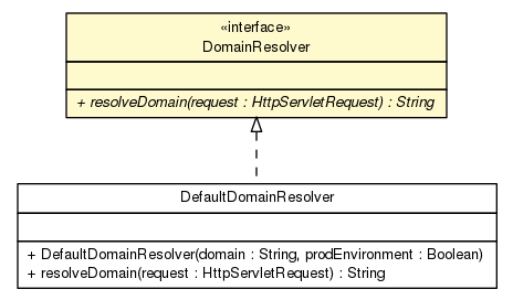 Package class diagram package DomainResolver