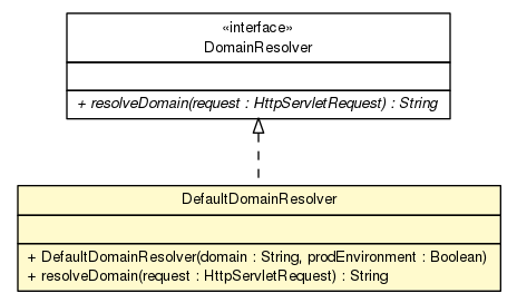 Package class diagram package DefaultDomainResolver